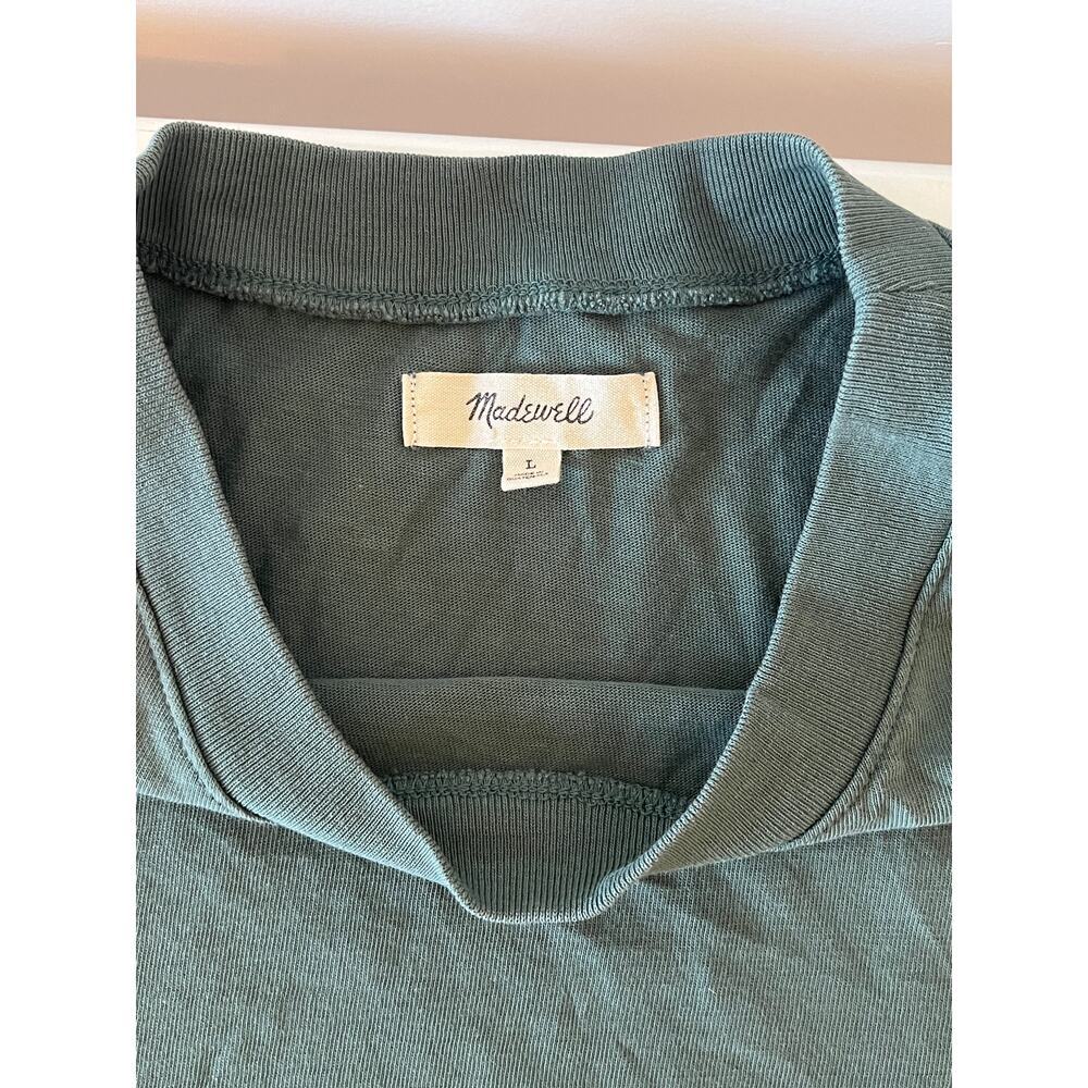 Madewell Crewneck Long-sleeve Cotton Tee in Sage Green - Picture 6 of 7